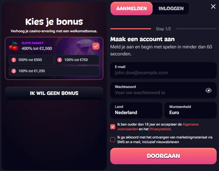Gxmble Casino registreren en storten binnen enkele minuten