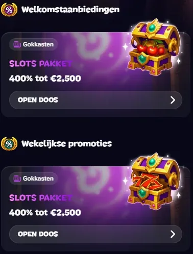 Gxmble Casino welkomstpakket tot 2500 euro met wagering 5x